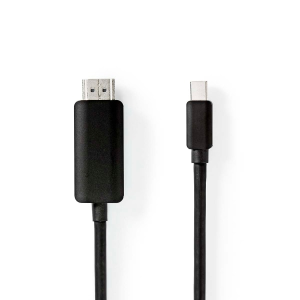 Mini Displayport-kabel | DisplayPort 1.4 | Mini DisplayPort Hane | HDMI™ Kontakt | 48 Gbps | Nickelplaterad | 2.00 m | Rund | PVC | Svart | Plastpåse