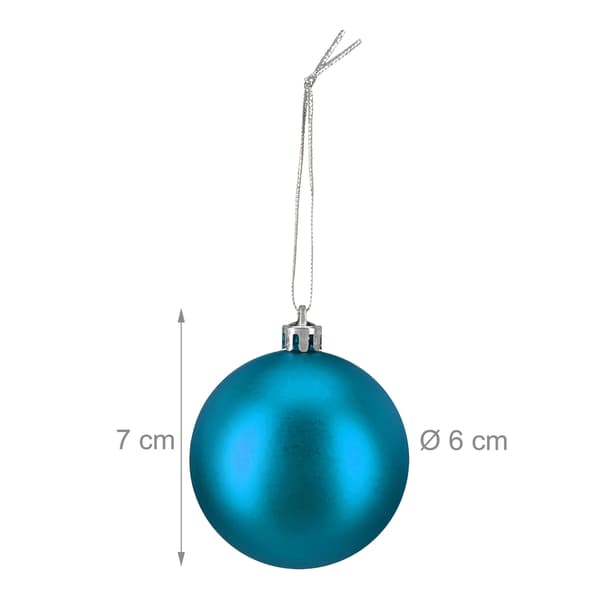 Sæt med juletræskugler, 3 designs, mat og blank