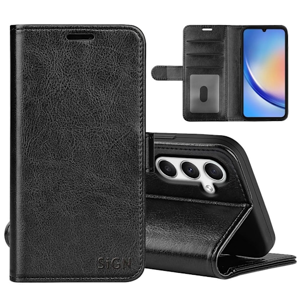 Wallet etui til Samsung Galaxy A35 - Sort
