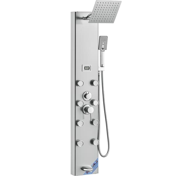 Duschpanelsystem, digital display, 8 strålar, regndusch