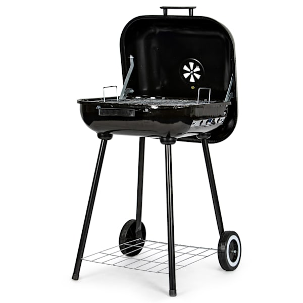 Havegrill med hængslet låg + hjul
