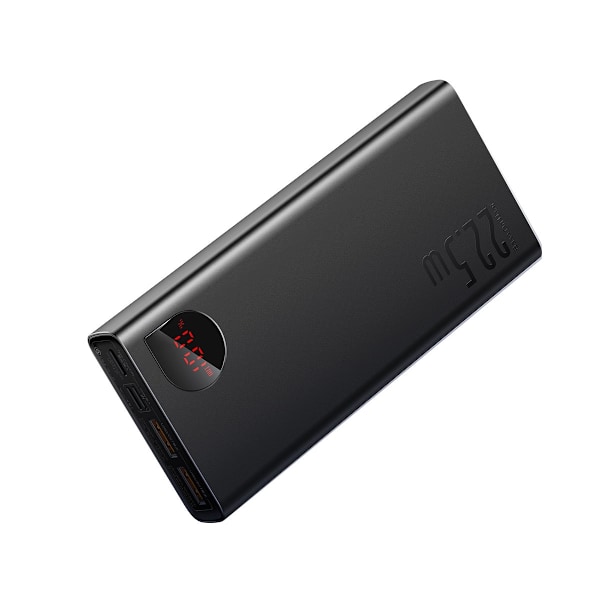 Adaman Powerbank pikalatauksella 20000mAh 22.5W USB-C kaapeli 0.3m musta
