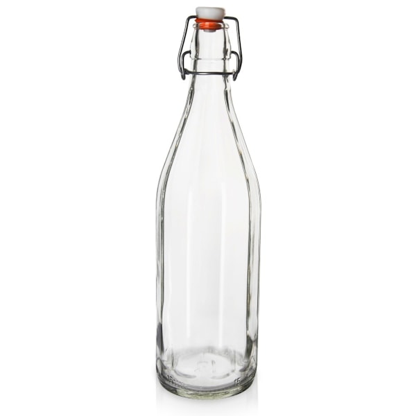 Pullo, jossa klipsilasi 750 ml