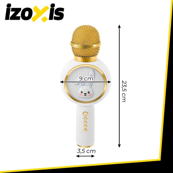 Trådløs Bluetooth Karaoke Mikrofon til Børn, Hvid