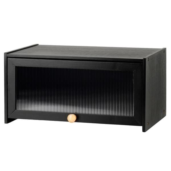 Svart bambu brödlåda 40x25x20 cm