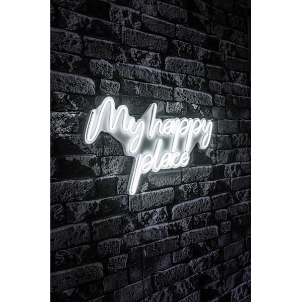 Dekorativ Plast Led Belysning My Happy Place - Hvid