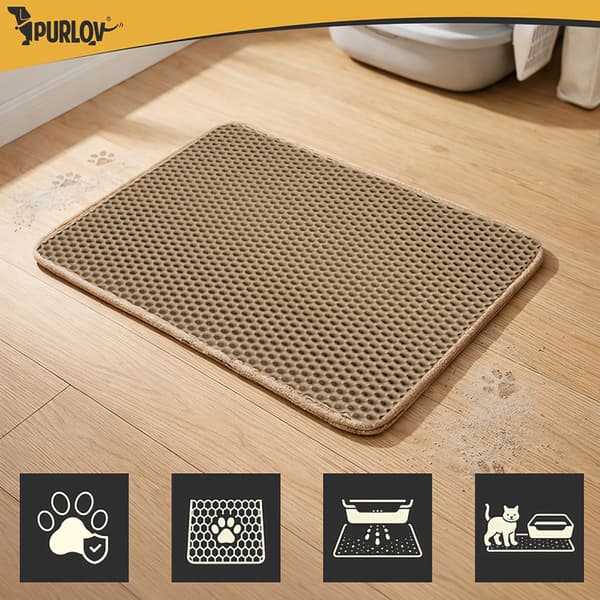 Kattebakkemåtte 60x45cm - beige Purlov