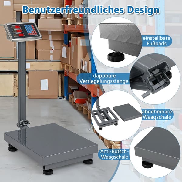 Digital platformsvægt 300kg/50g med prisberegner