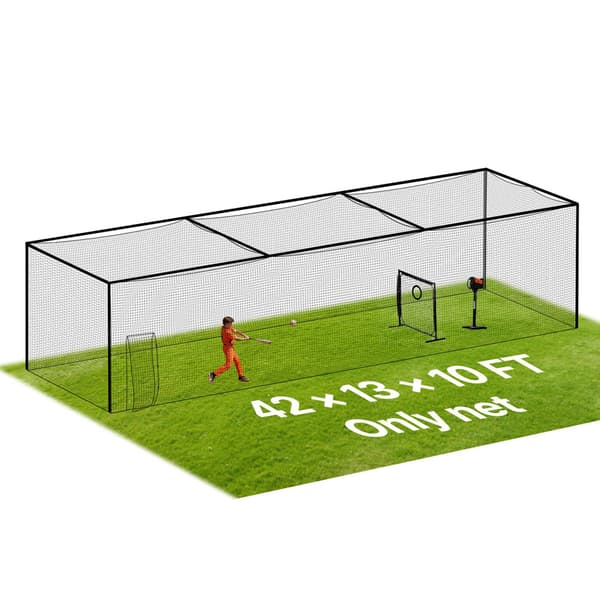 Baseball-lyöntihäkki, vain HDPE, 41,7 x 12,8 jalkaa