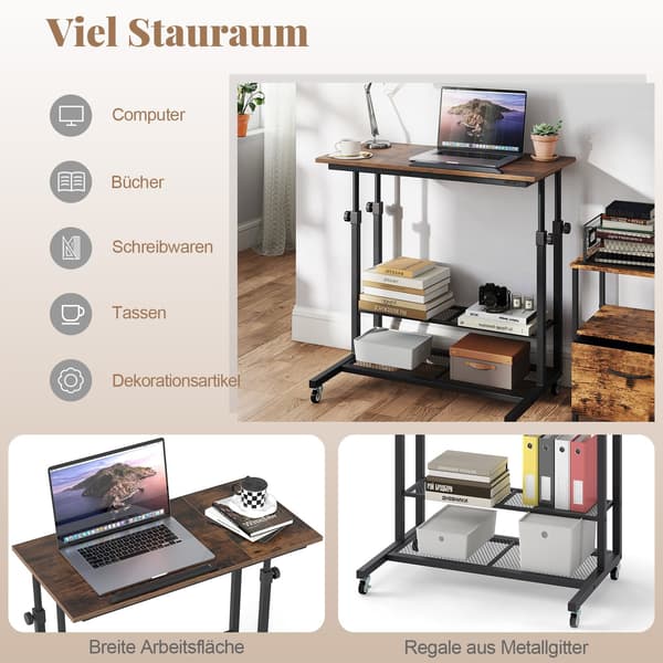 Justerbart rullebord med vippeplade