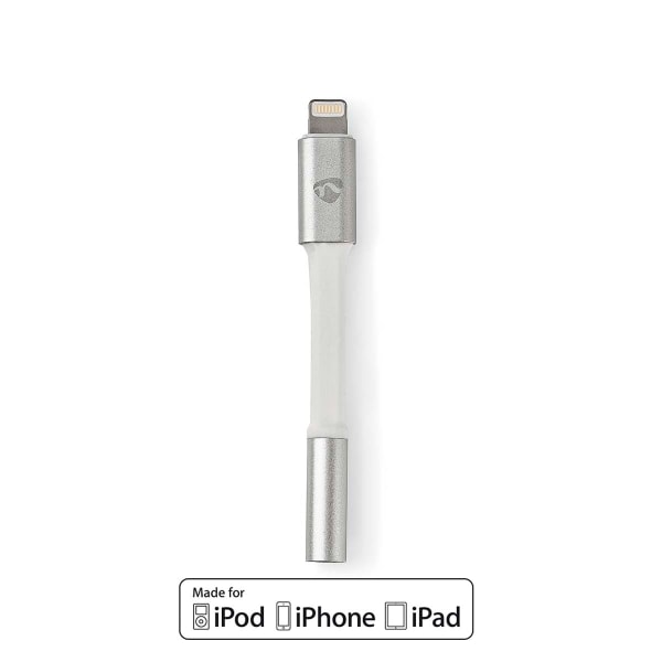 Lightning Sovitin | Apple Lightning 8-Pin | 3.5 mm naaras | Kullattu | 0.15 m | Pyöreä | Alumiini