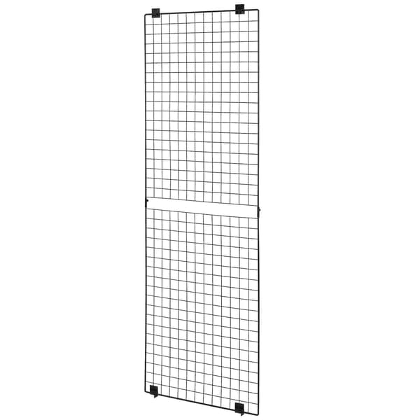Væggitterpaneler, 3-pak 24 x 72 tommer kulstofstål, sort