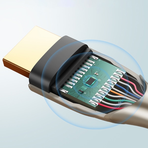 Holdbart flettet HDMI 2.0 4K 60Hz kabel 1m grå