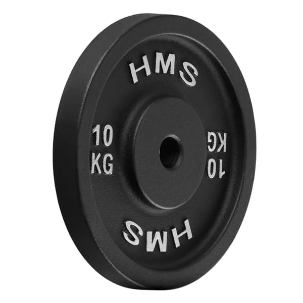 10 kg støbejernsvægtskive, 31 mm hul, sort