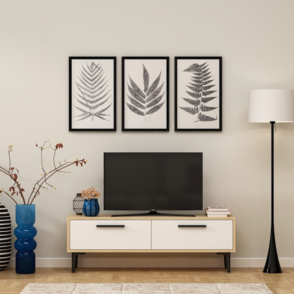 TV stativ Leni - Safir eg, hvid