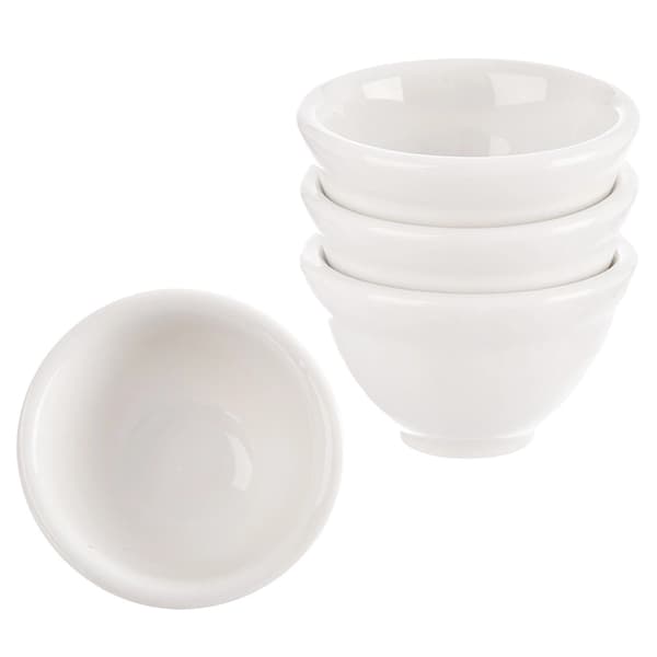 Keramiska snackskålar, set, 40 ml, 4 delar, vit