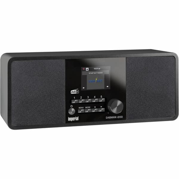 DABMAN i200 Multifunktionel stereoradio DAB+ / FM / Internet Sort