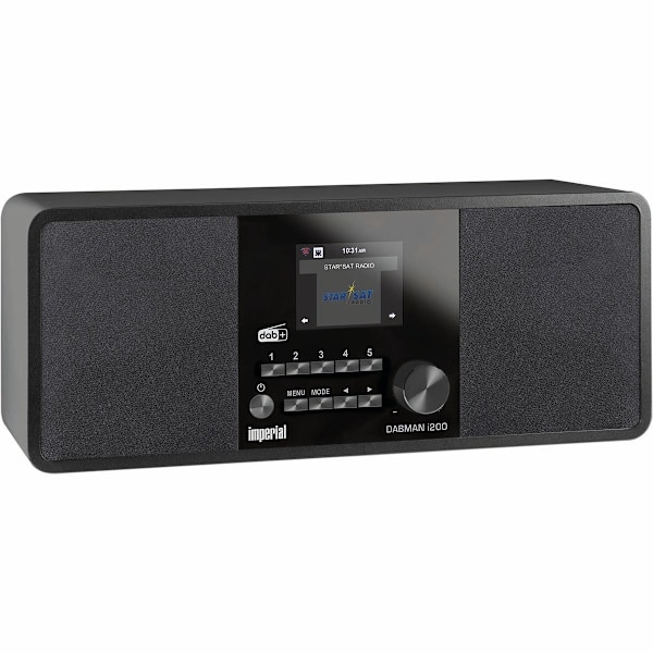 DABMAN i200 Multifunktionell stereoradio DAB+ / FM / Internet Svart