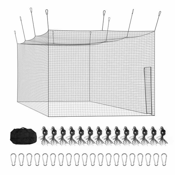 Endast nät för basebollslagbur, HDPE, 11,5 x 3,8 m