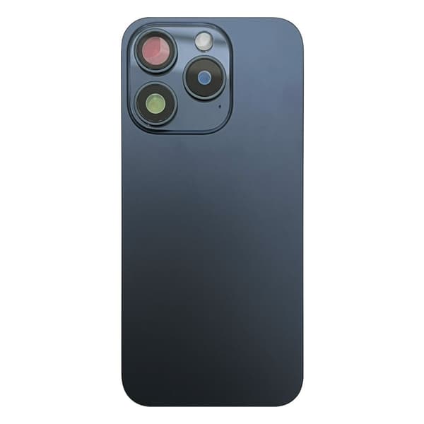 iPhone 15 Pro Bakskal med Smådelar – Blå Titanium