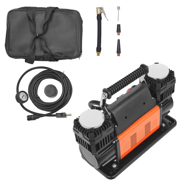 12V däckpump med dubbla cylindrar, 10,6 CFM, 150 PSI