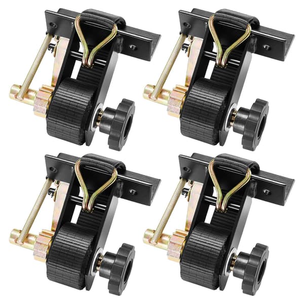 Spärrremmar för stegställ, 38 mm x 2,25 m, dubbla J-krokar, 4-pack