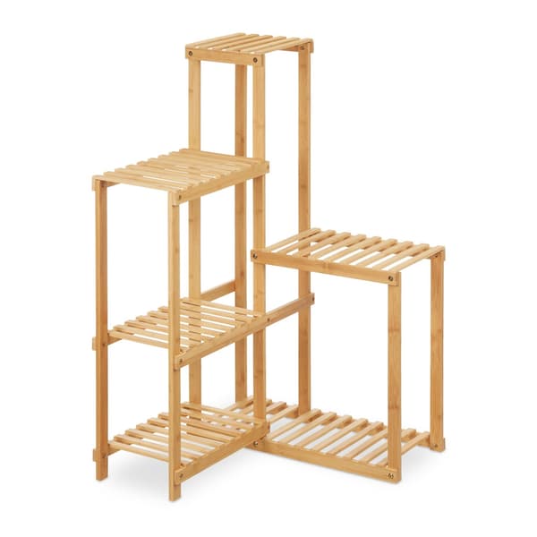 Hjørnehylde til planter Bambus