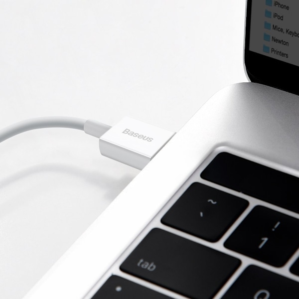 Superior-kaapeli USB-kaapeli Iphone Lightning 2.4A 2m Valkoinen