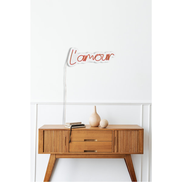 Dekorativ plast LED-belysning L'amour - Röd