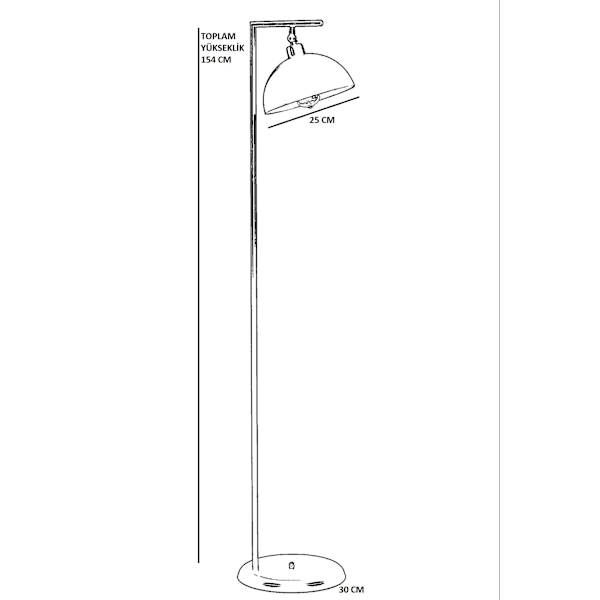 Gulvlampe Smart Eskitme Rota Başlıklı Lambader
