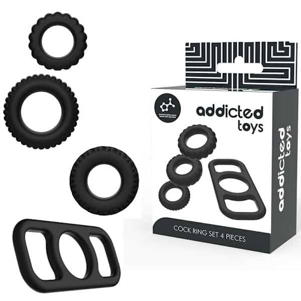 Addicted Toys - Cock Ring Sæt 4 stk
