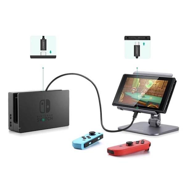 USB-C 3.1 forlængerkabel 0,5m sort