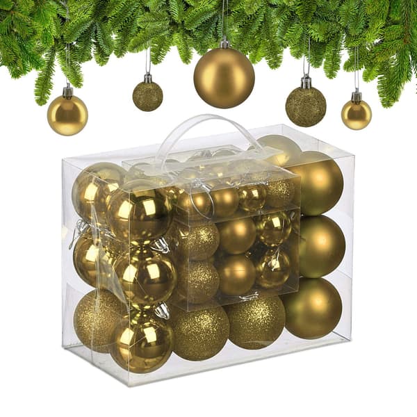 Julgranskulor set, matt/blank/glitterfinish