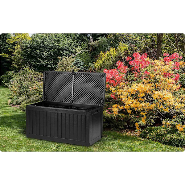 Puutarhalaatikko 109 x 51 x 55 cm 270 litraa musta