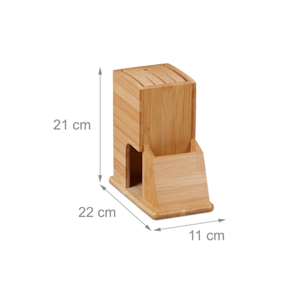 Omonterat knivblock i bambu