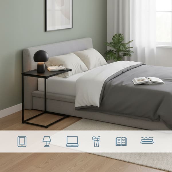 C-formet sidebord – Pladsbesparende, industrielt design