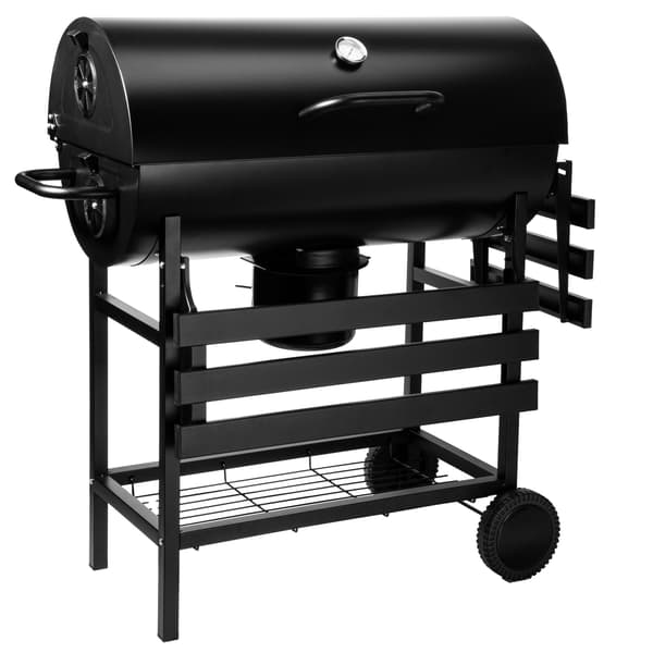 Kulgrill til haven med 2 riste, askebakke og termometer