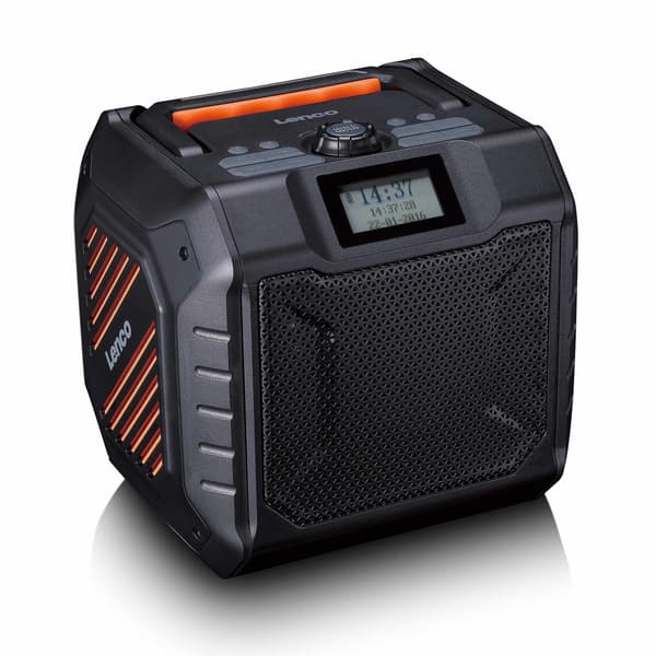 Bärbar DAB+/FM-radio med Bluetooth, IPX5, 20 timmars batteritid