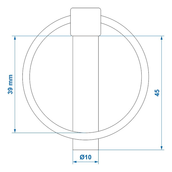 Länkstift 10mm med ring
