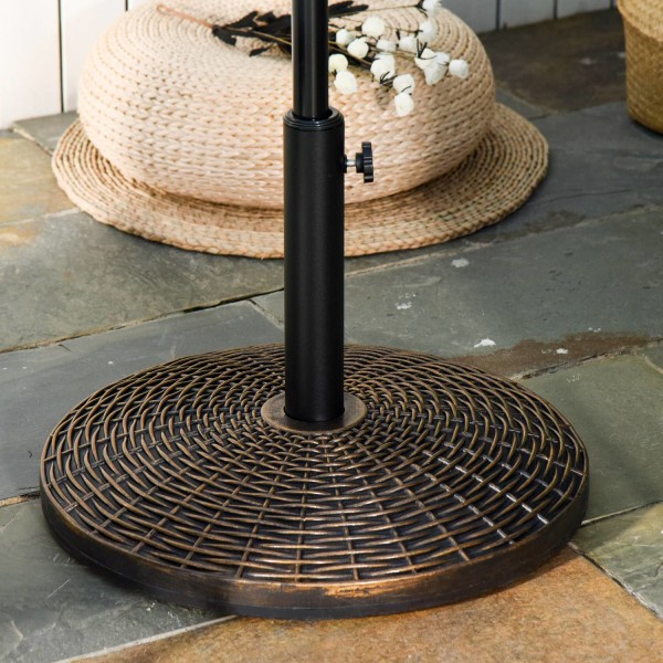 Päivänvarjojalusta Sateenvarjojalusta Sateenvarjopidike Sateenvarjoalusta 25 Kg Rottinkinen Look Basket Jalusta Sateenvarjo Ø35/Ø38/Ø48 Mm Antiikkipro
