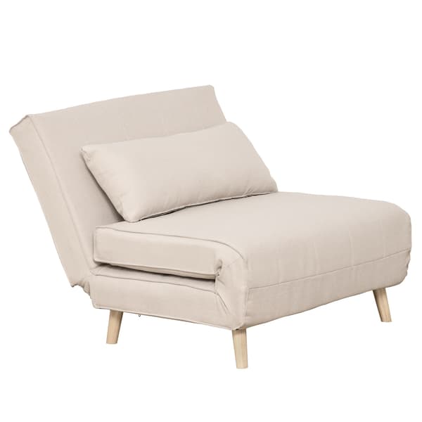 Sovesofa, Enkeltsofa, Sovesofa, Klapsofa Med Justerbart Ryglæn, Nordisk, Imiteret Linned