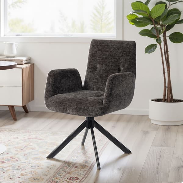 Drejestol, moderne design, sort, 120 kg kapacitet