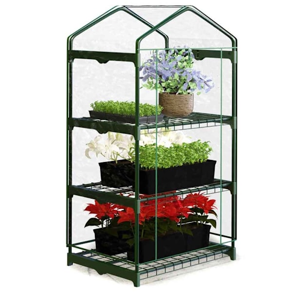 Drivhus med hylder 69 x 49 x 125 cm Plonos 4921