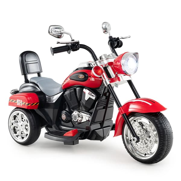 6V Børne Elmotorcykel med Lys & Lyd, Rød