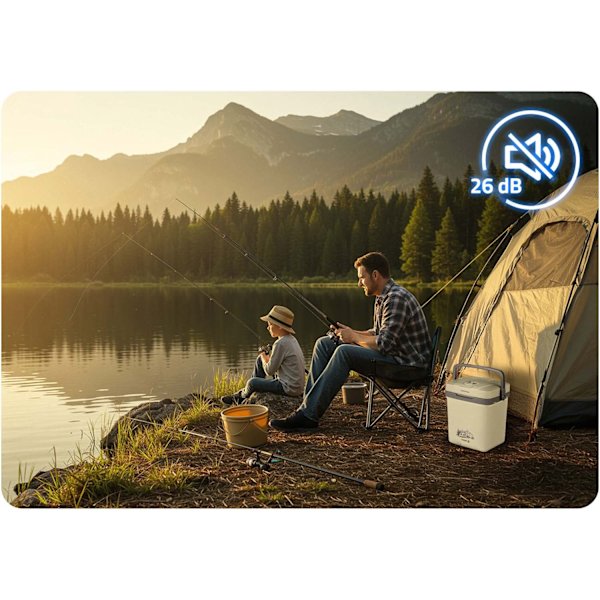 Berdsen Icemax turistkøleskab 26 liter ECO mode - creme