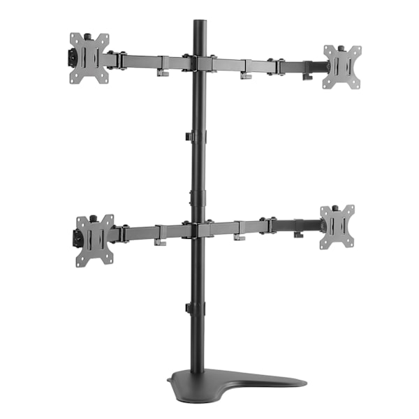 Monitorstativ/fod Quad 13-32" Rustfrit stål