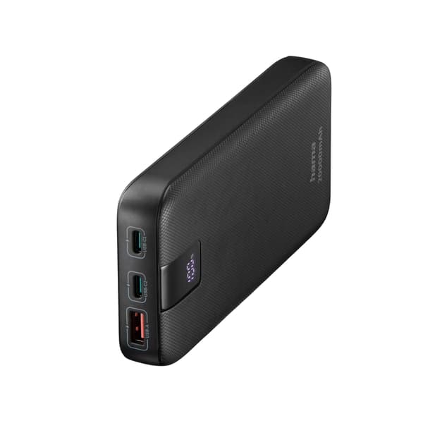 HAMA Powerbank PD 20000mAh 2xUSB-C+1xUSB-A antracit