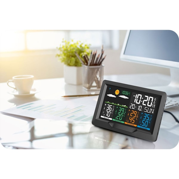 Svart Väderstation med Display BD-904