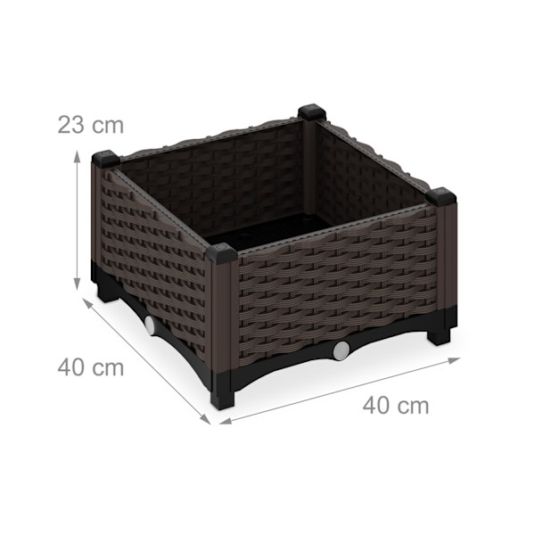 Plantekasse i rattan look
