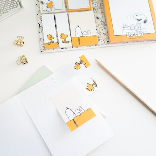 Snoopy Sticky Notes-notesbog til nem organisering, 100 ark